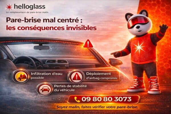 Pare-brise mal centré : les conséquences invisibles qui font toute la différence