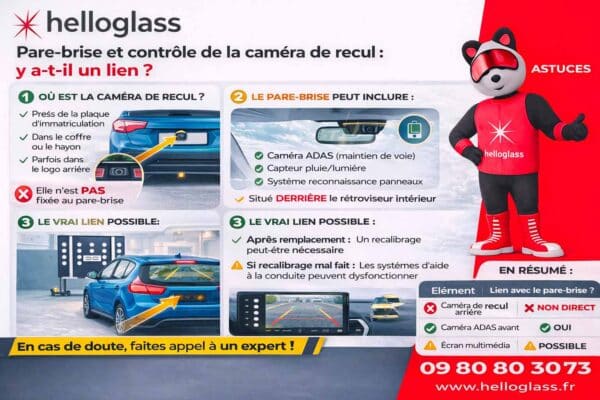 Pare-brise et contrôle de la caméra de recul : y a-t-il un lien ?