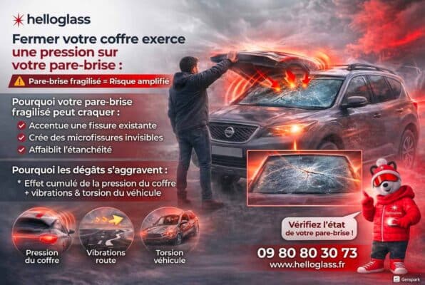 Pare-brise et pression du coffre : influence sur la structure ?