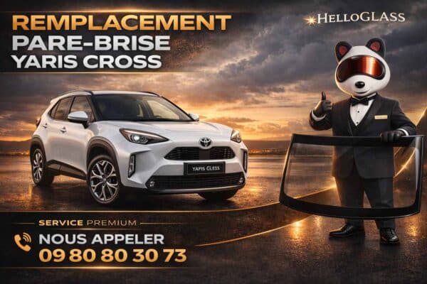 remplacement du pare-brise d’une Yaris Cross